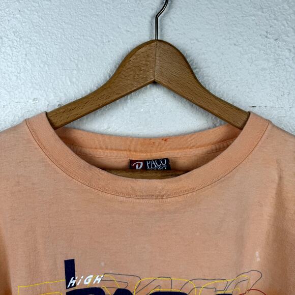 Vintage Paco Shirt Size XL Orange Ombre Short Sleeve Spellout Logo Skate USA 90s - Picture 2 of 9